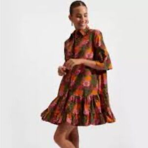 LaDoubleJ Choux Dress Orange Gerber in Popeline Cotton